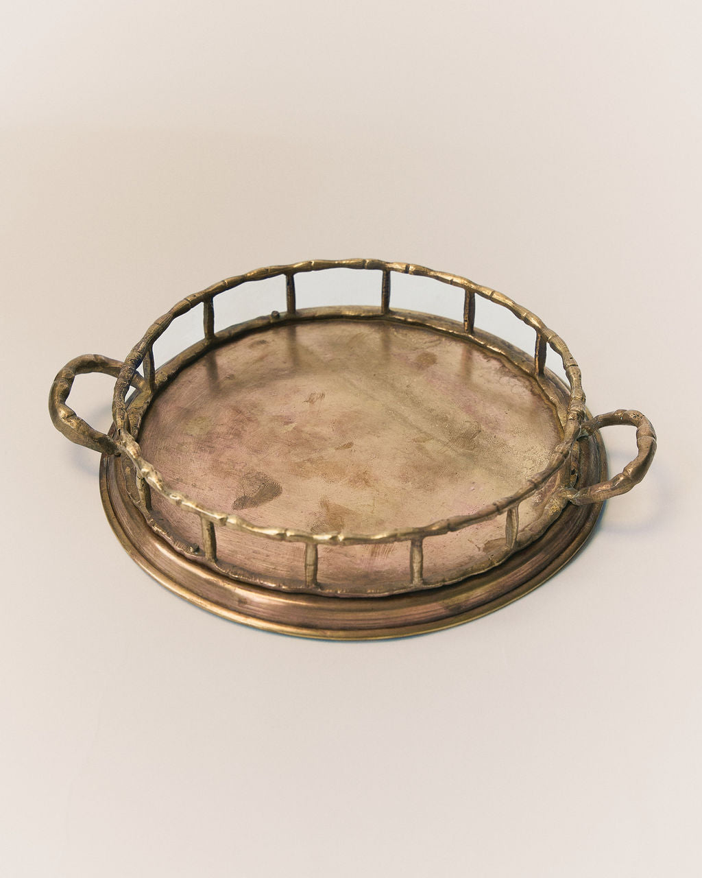 Vintage Brass Gallery Tray
