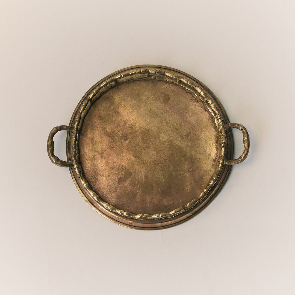 Vintage Brass Gallery Tray