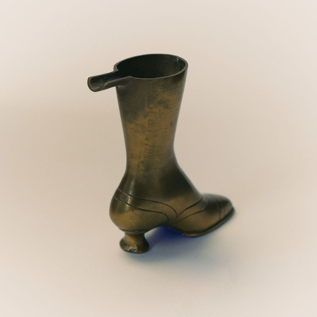 Vintage Brass Boot Incense/Cigarette Holder